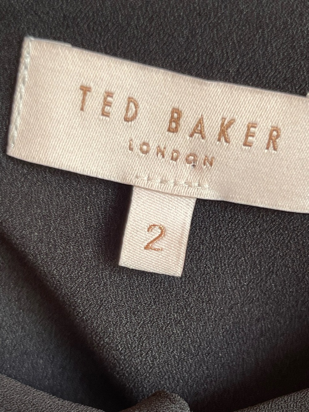 Ted Baker London Black Floral Pleated Party Dress Size 2 - Picture 4 of 6